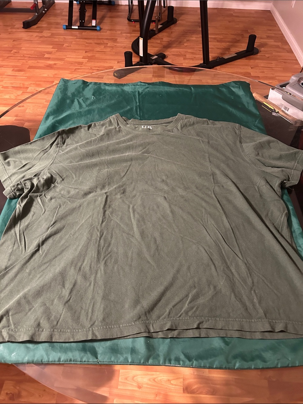 Men's Classic Olive Green, baby blue & brown  Crew Neck T-Shirts 3 pack deal